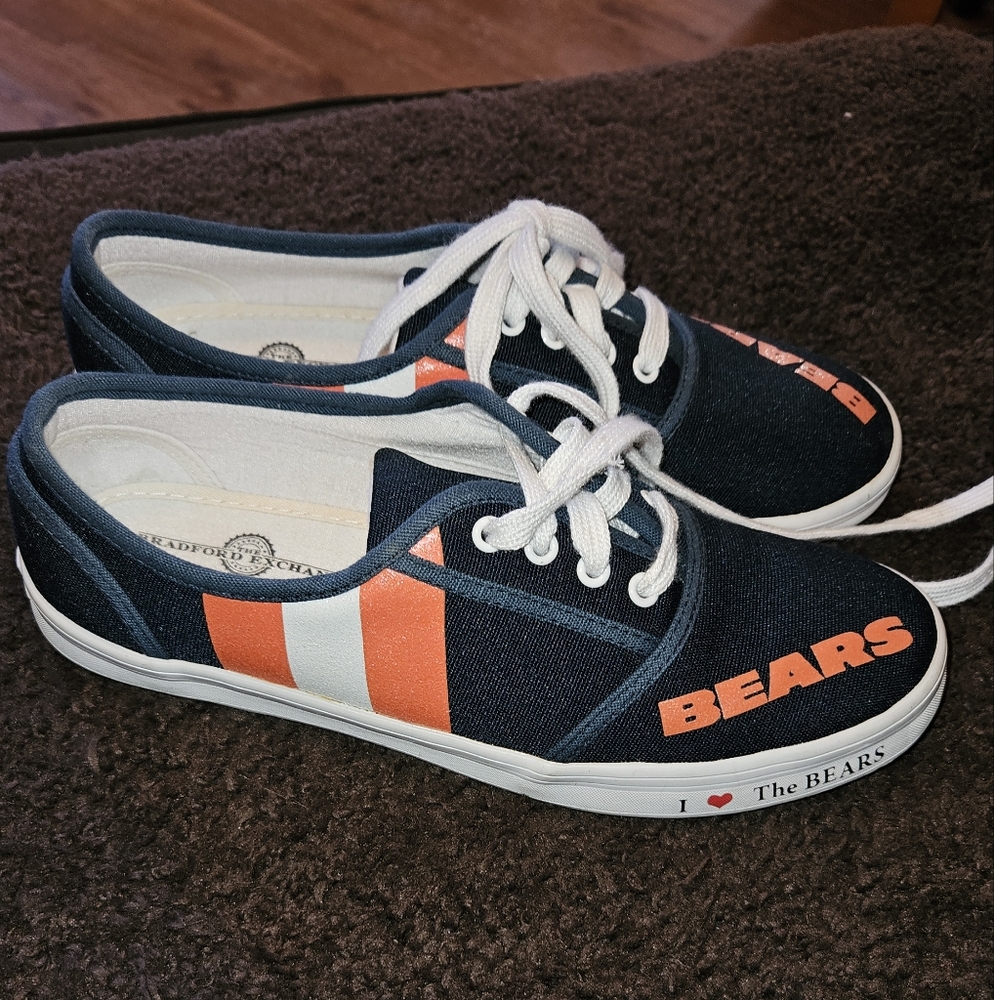 Bradford Exchange Chicago Bears football, tennis shoes, women's size 8.5